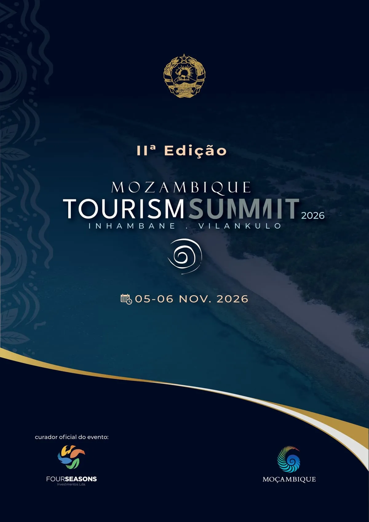 Poster of the 2nd Mozambique Tourism Summit 2026, Inhambane, Vilankulo, 5–6 November 2026
